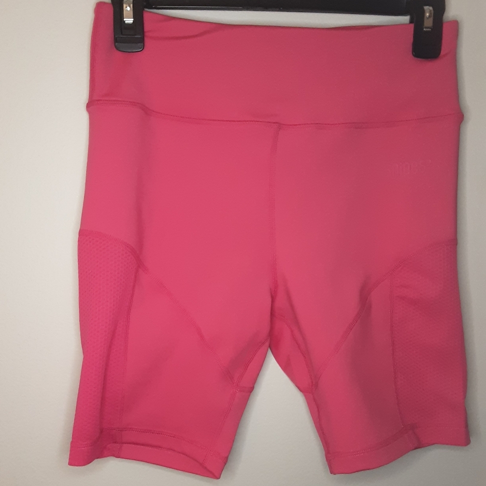 Snipes‎ Biker Shorts w/Mesh Insets Pink Medium NWT